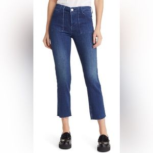 FRAME Trapunto St Le High Waist Ankle Straight Leg Jeans